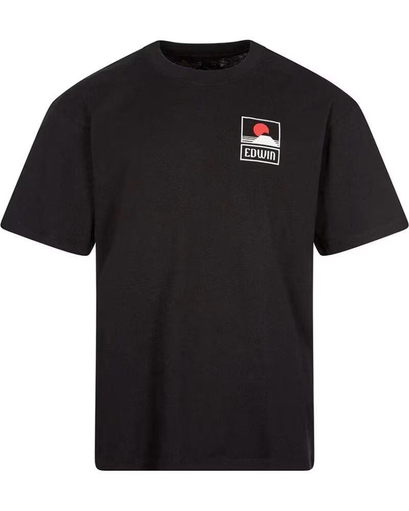 EDWIN SUNSET ON MT FUJI SINGLE JERSEY BLACK