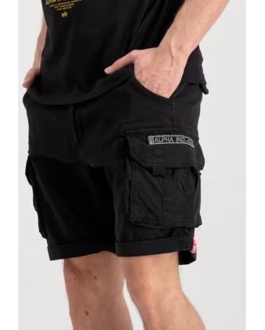 ALPHA INDUSTRIES CREW CARGO SHORT BLACK