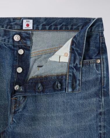 EDWIN SLIM TAPERED JEANS L32 DARK USED MADE IN JAPAN BLUE