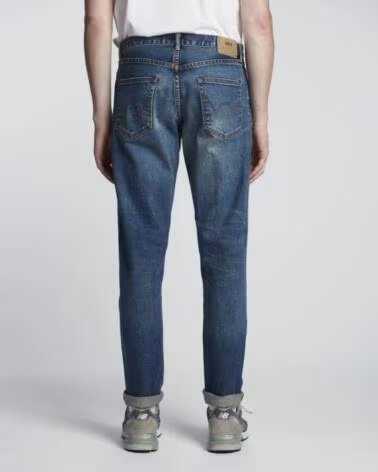 EDWIN REGULAR TAPERED JEANS L32 BLUE MID USED