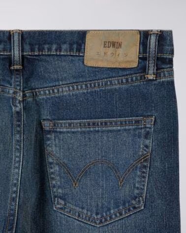 EDWIN REGULAR TAPERED JEANS L32 DARK USED BLUE