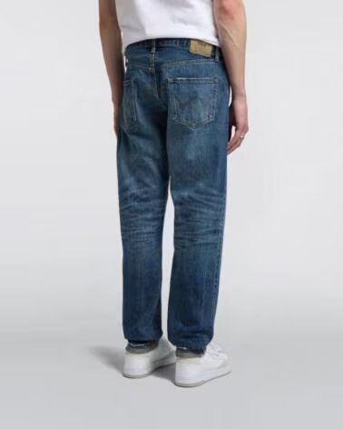 EDWIN REGULAR TAPERED JEANS L32 BLUE MID DARK WASH NAVY