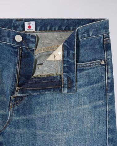 EDWIN REGULAR TAPERED JEANS L32 BLUE MID USED