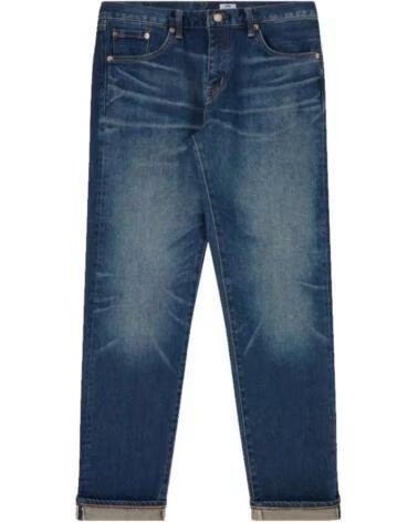 EDWIN REGULAR TAPERED JEANS L32 MID DARK USED BLUE