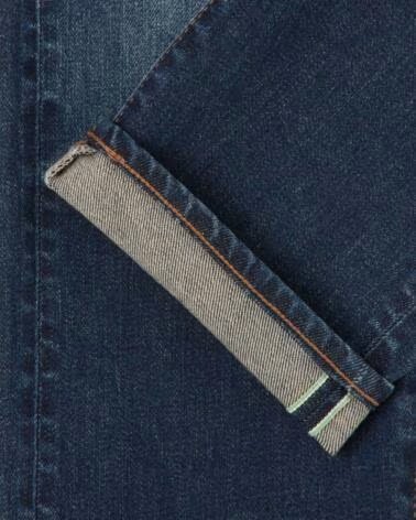 EDWIN SLIM TAPERED JEANS L32 BLUE MID DARK USED