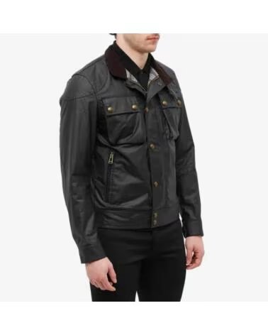 VESTES CIRÉES BELSTAFF RACEMASTER BLACK