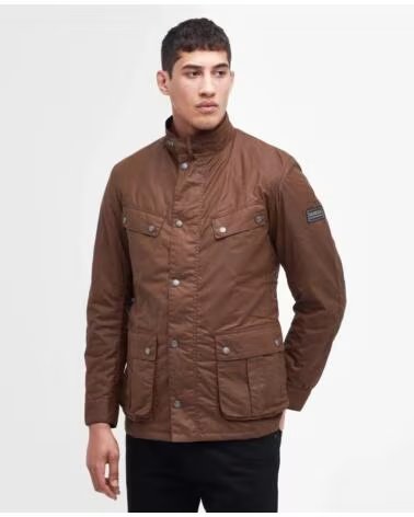 VESTE CIRÉE BARBOUR INTERNATIONAL TOURER DUKE BARK BROWN
