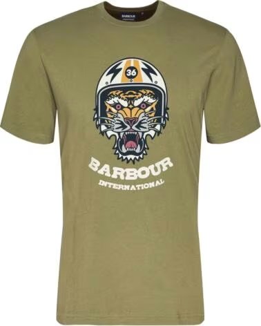 T-SHIRT BARBOUR INTERNATIONAL SOCKET GRAPHIC OLIVE
