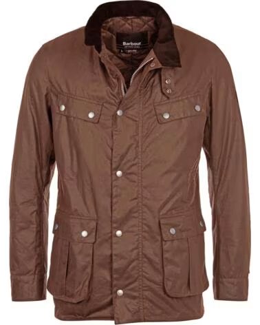 VESTE CIRÉE BARBOUR INTERNATIONAL TOURER DUKE BARK BROWN