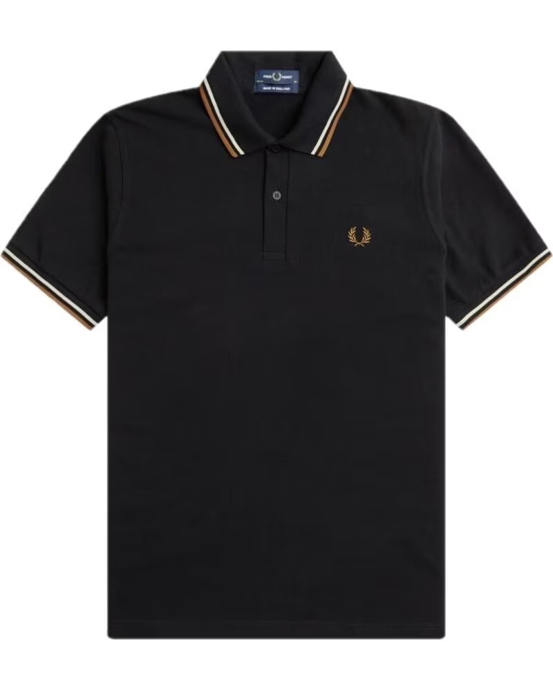 FRED PERRY REISSUES ORIGINAL TWIN TIPPED POLO BLACK