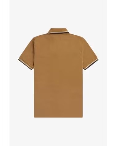 FRED PERRY REISSUES ORIGINAL TWIN TIPPED POLO CARAMELO OSCURO BROWN