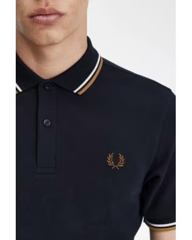 POLO FRED PERRY SLIM FIT TWIN TIPPED NAVY