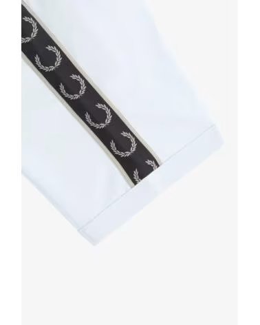 FRED PERRY TAPED RINGER T-SHIRT LIGHT ICE WARM GREY BLUE