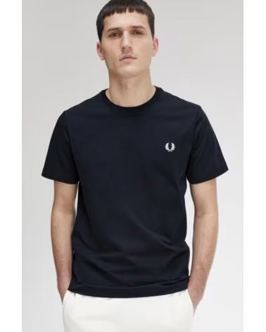 FRED PERRY T-SHIRT DE MANGA CURTA CREW NECK NAVY AZUL