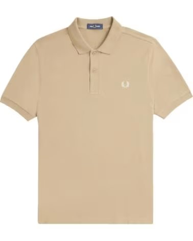 FRED PERRY POLO SLIM FIT LISO WARM STONE OATMEAL BROWN