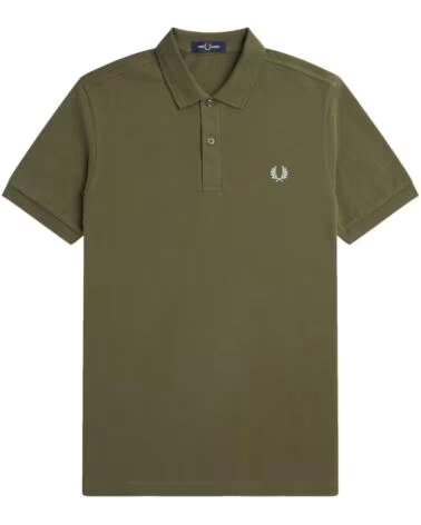 POLO FRED PERRY SLIM FIT PLAIN UNIFORM GREEN - LIGHT ICE SAGE