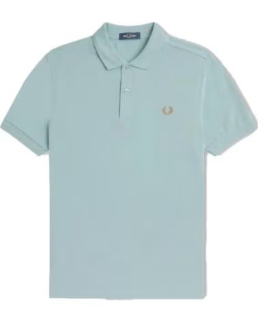 FRED PERRY POLO SLIM FIT LISO AZUL PLATEADO LIGHT BLUE