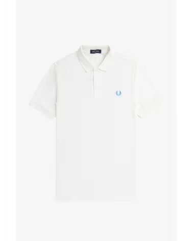 POLO SLIM FIT LISO FRED PERRY SNOW WHITE Y OCEAN