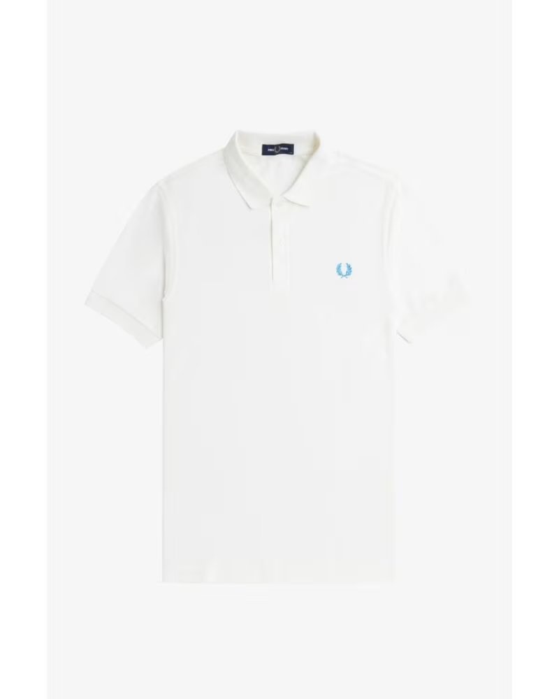 POLO SLIM FIT LISO FRED PERRY SNOW WHITE Y OCEAN