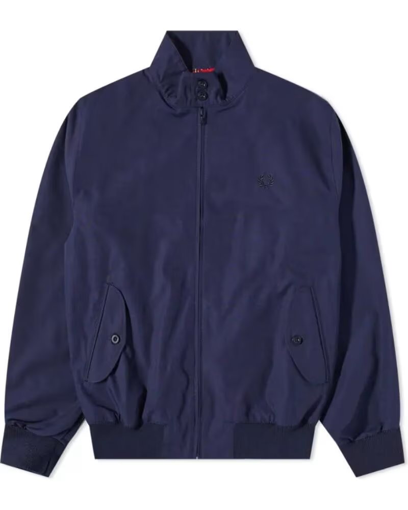 CASACOS E BLUSÕES FRED PERRY MADE IN ENGLAND HARRINGTON JACKET NAVY