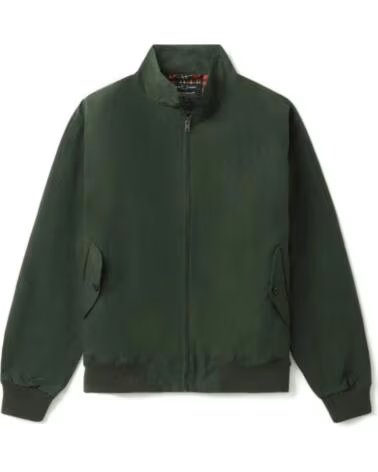 GIACCHE FRED PERRY MADE IN ENGLAND WAXED HARRINGTON NIGHT GREEN DARK