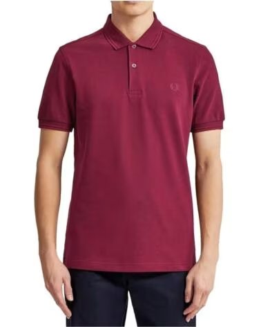 POLO FRED PERRY SLIM FIT TWIN TIPPED BORGOÑA BURGUNDY