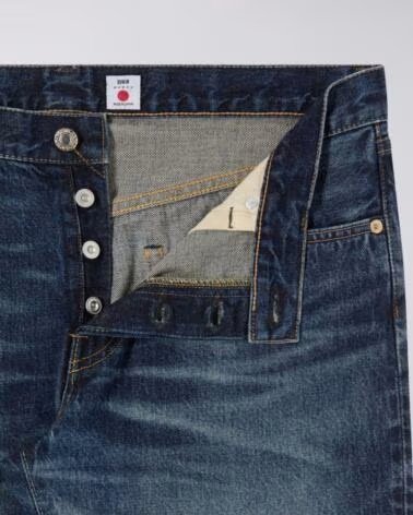EDWIN REGULAR TAPERED JEANS L30 BLUE - DARK USED