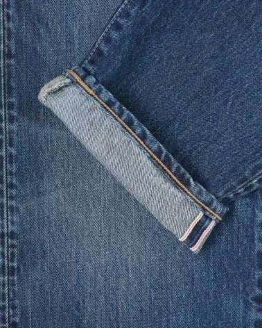 EDWIN REGULAR TAPERED JEANS L30 BLUE DARK USED