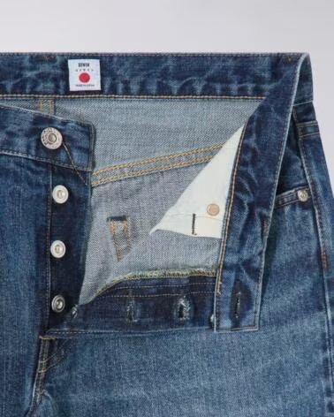 EDWIN REGULAR TAPERED JEANS L30 BLUE DARK USED