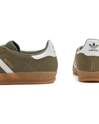 ADIDAS GAZELLE INDOOR JQ0174 OLIVE STRATA WHITE METALLIC SAGE GREEN