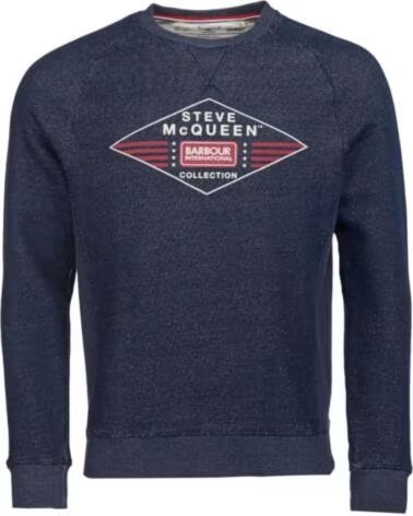 SWEAT-SHIRT BARBOUR INTERNATIONAL SMQ APPLICATION NAVY
