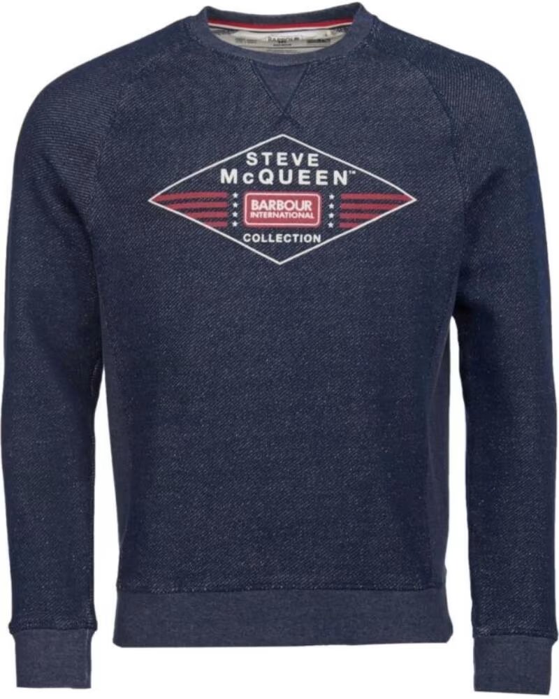 SWEAT-SHIRT BARBOUR INTERNATIONAL SMQ APPLICATION NAVY