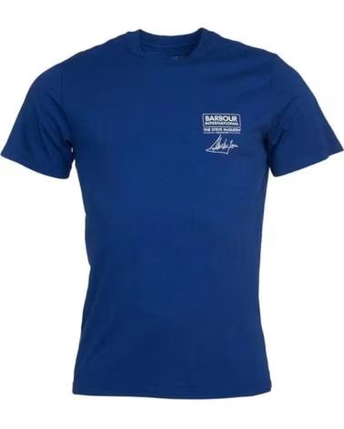 T-SHIRT BARBOUR INTERNATIONAL STEVE MCQUEEN SIGNATURE INKY BLUE REP