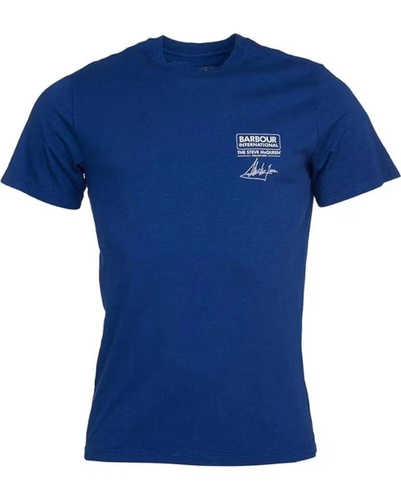 T-SHIRT BARBOUR INTERNATIONAL STEVE MCQUEEN SIGNATURE INKY BLUE REP