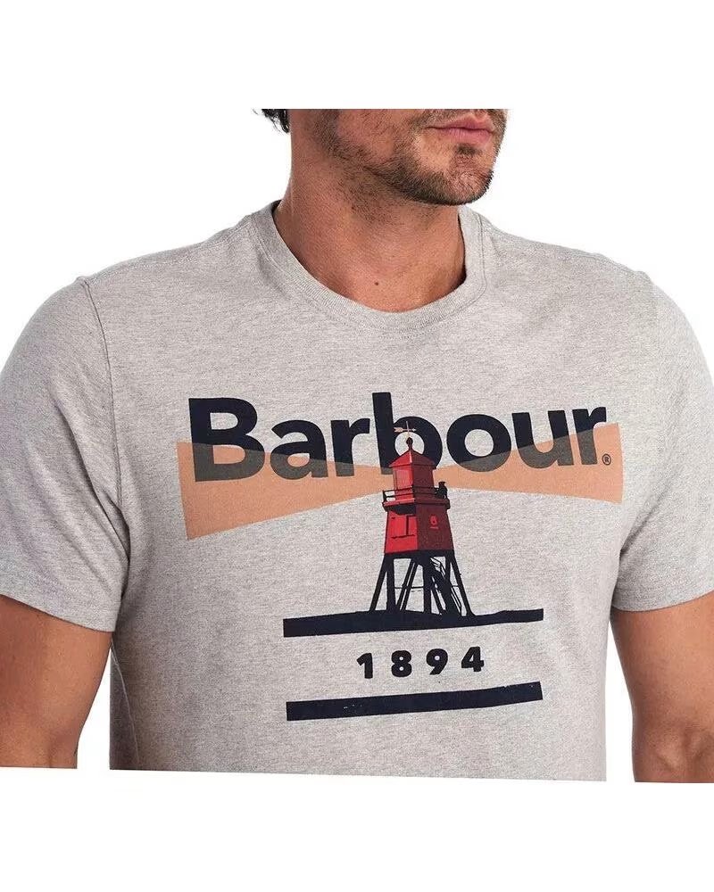 BARBOUR T-SHIRT LIGHTHOUSE 94 GRIS GREY