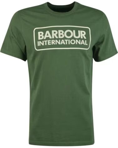 BARBOUR INTERNATIONAL ESSENTIAL LARGE LOGO T-SHIRT SEAWEED VERT FONCÉ DARK GREEN