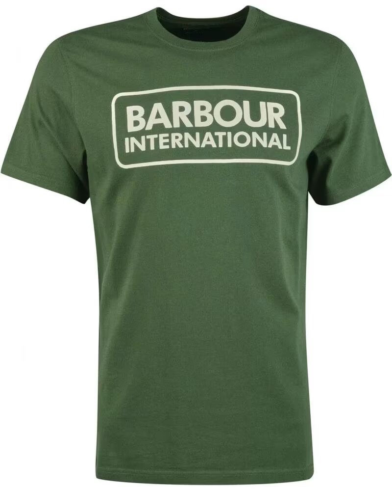 BARBOUR INTERNATIONAL ESSENTIAL LARGE LOGO T-SHIRT SEAWEED VERT FONCÉ DARK GREEN
