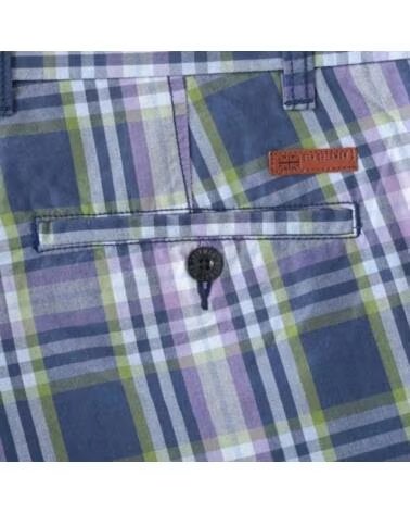 BERMUDA À CARREAUX BEN SHERMAN BLUE