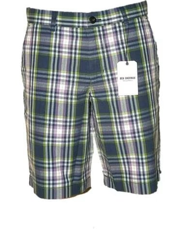 BERMUDA À CARREAUX BEN SHERMAN BLUE