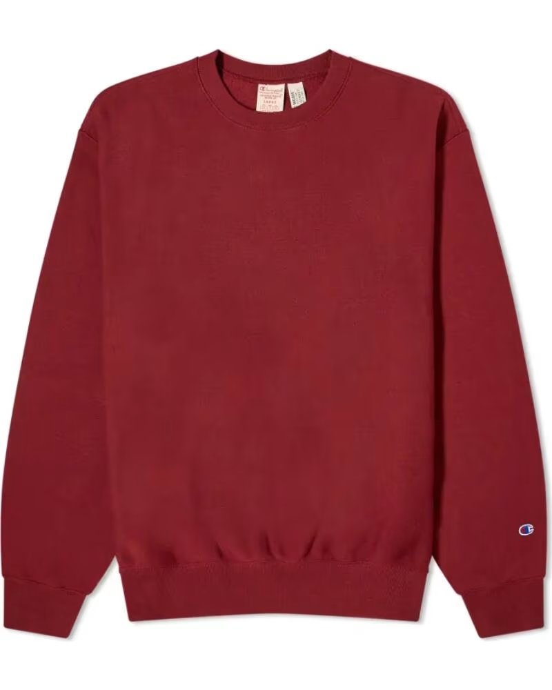 CHAMPION REVERSE WEAVE CREWNECK SWEATSHIRT MAROON BURGUNDY