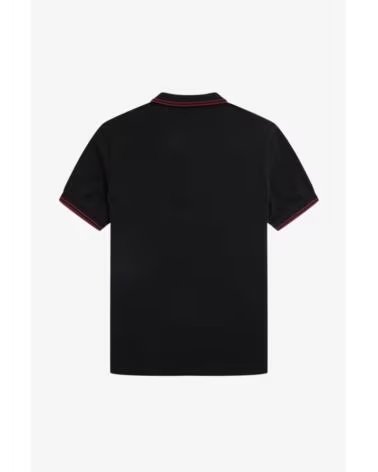 POLO FRED PERRY SLIM FIT TWIN TIPPED BLACK
