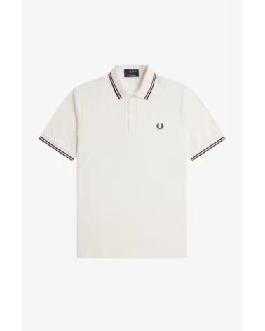 FRED PERRY REISSUES ORIGINAL TWIN TIPPED POLO WHITE