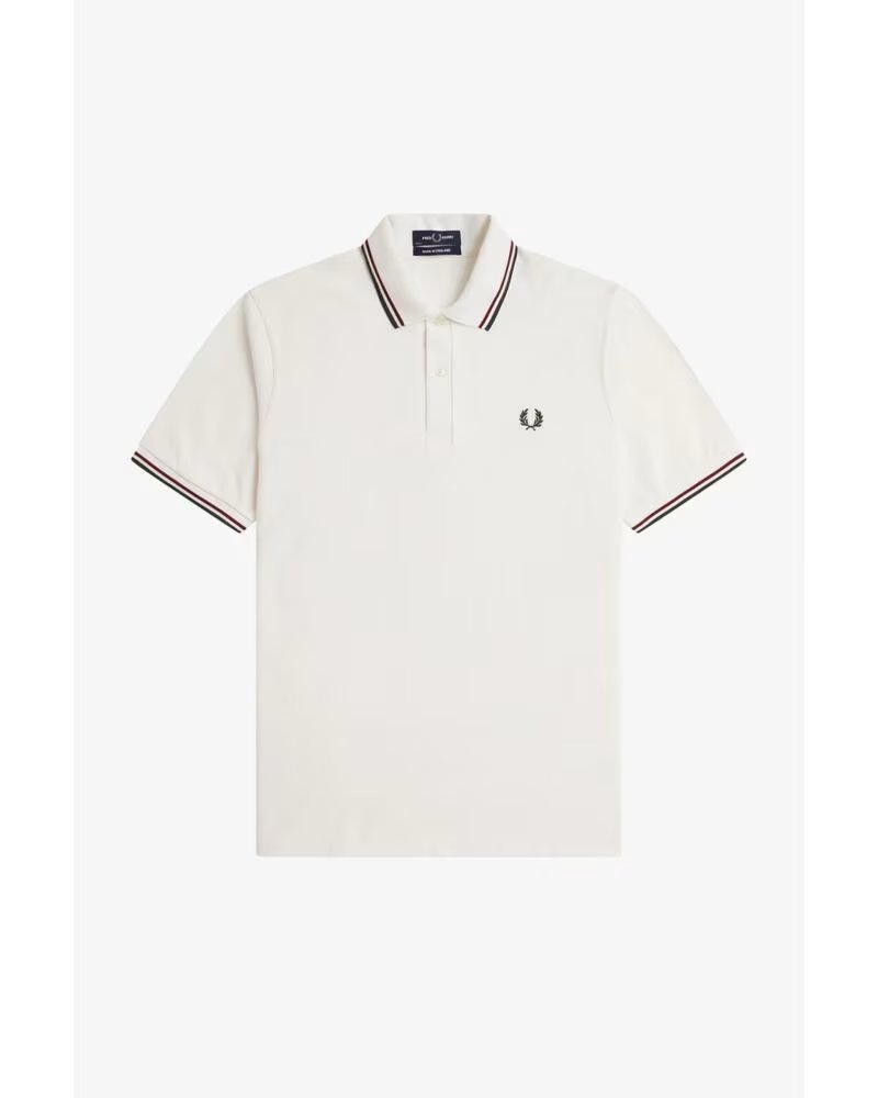 FRED PERRY REISSUES ORIGINAL TWIN TIPPED POLO WHITE