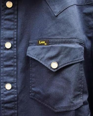 LEE 101 WESTERN HEMD BRIGHT NAVY