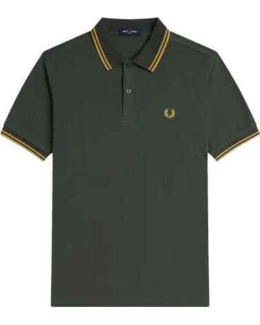 POLO SLIM FIT TWIN TIPPED FRED PERRY SAGE GREEN