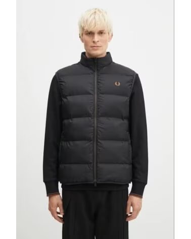 FRED PERRY GILET MATELASSÉ INSULATED BLACK