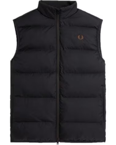 FRED PERRY GILET MATELASSÉ INSULATED BLACK