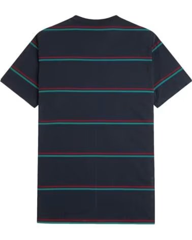 T-SHIRT FRED PERRY À RAYURES FINES BLEU MARINE NAVY