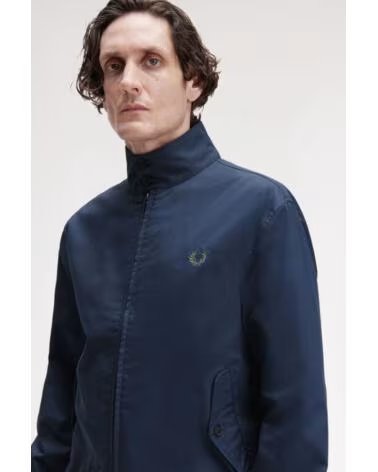 GIACCHE E CAPPOTTI FRED PERRY CLASSIC HARRINGTON JACKET TENNIS BLUE NAVY