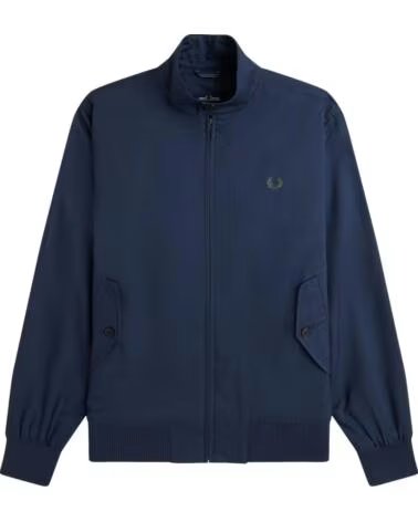 GIACCHE E CAPPOTTI FRED PERRY CLASSIC HARRINGTON JACKET TENNIS BLUE NAVY